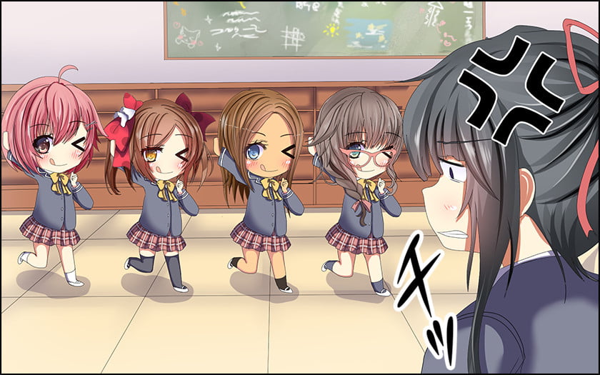てへぺろの図